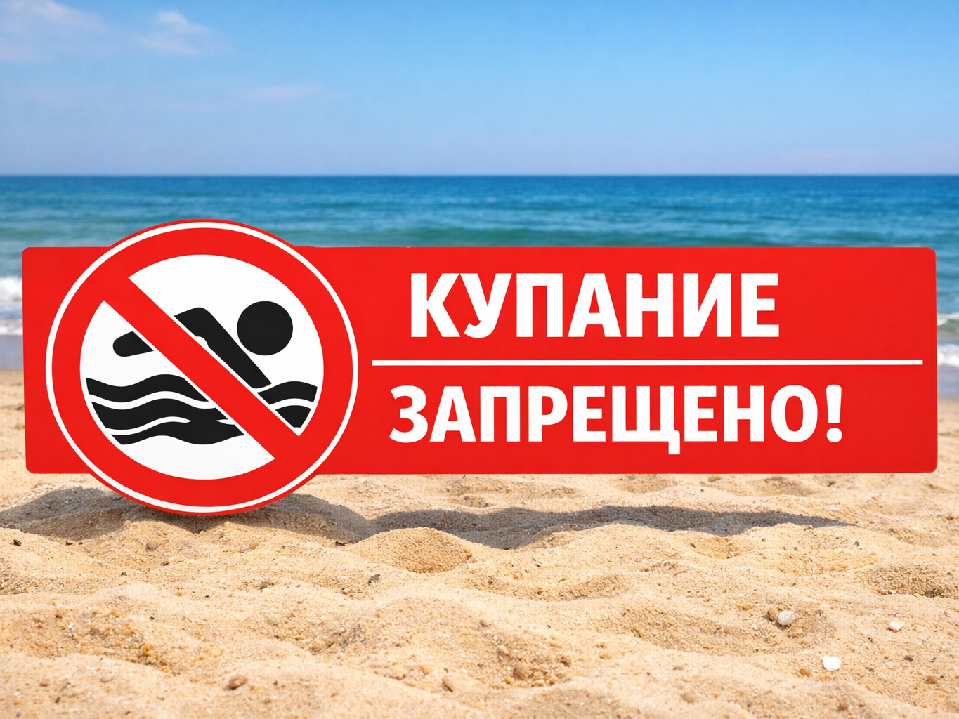 Купание строго запрещено.